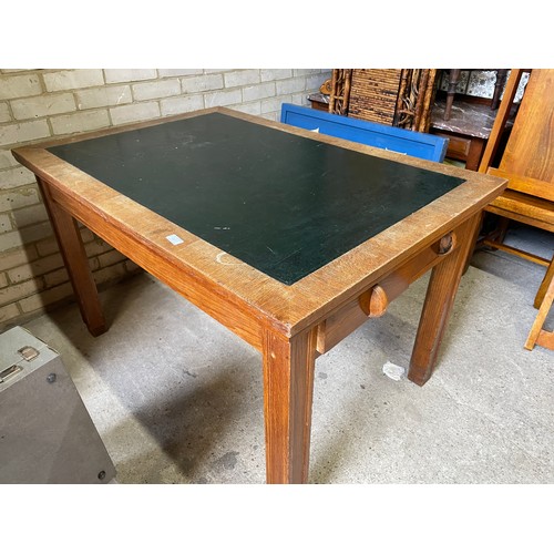 59 - A vintage four drawer office / school table