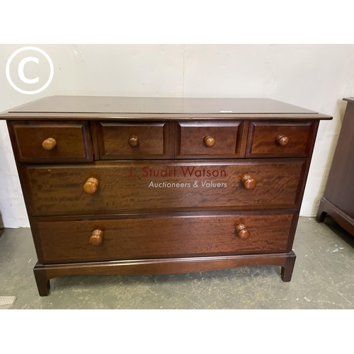 362 - A stag minstrel chest of six drawers