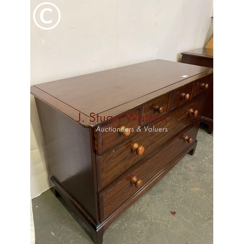 362 - A stag minstrel chest of six drawers