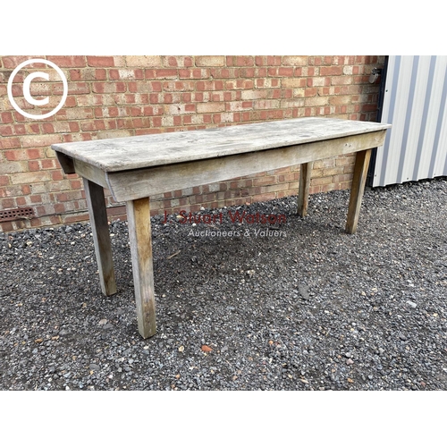 128 - Large vintage pine folding laundry table