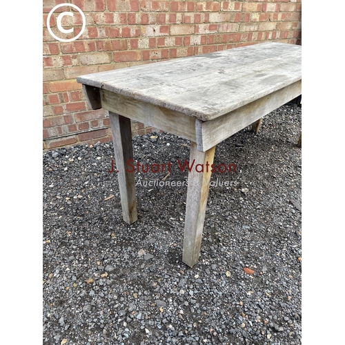 128 - Large vintage pine folding laundry table