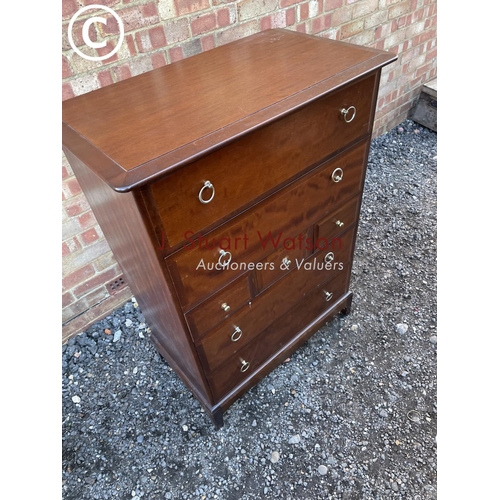 156 - A stag tallboy chest of 7!drawers