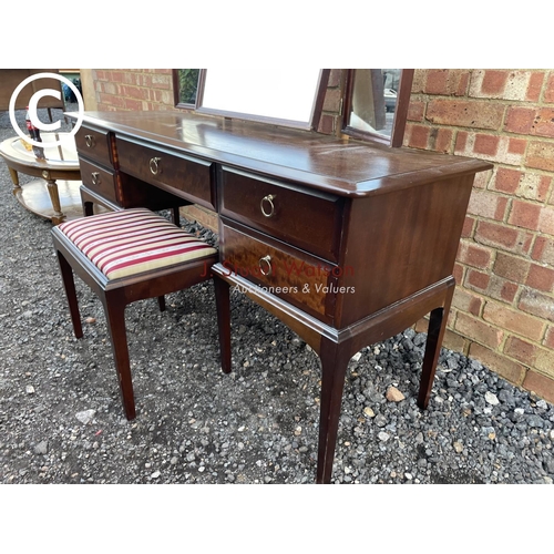 159 - A stag minstrel dressing table and stool