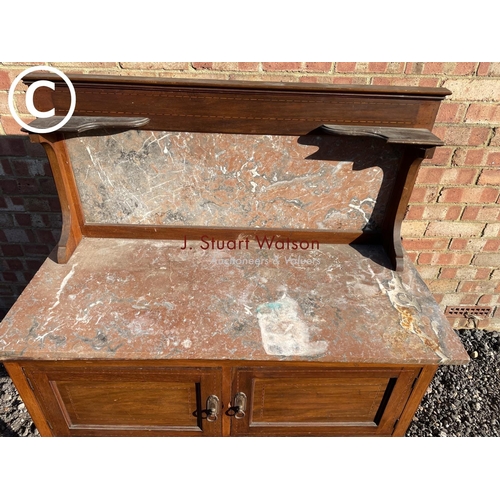 208 - An edwardian marble top washstand