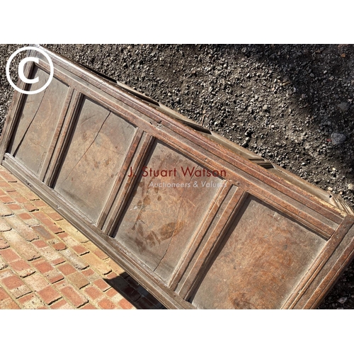 209 - Antique oak four panel coffer