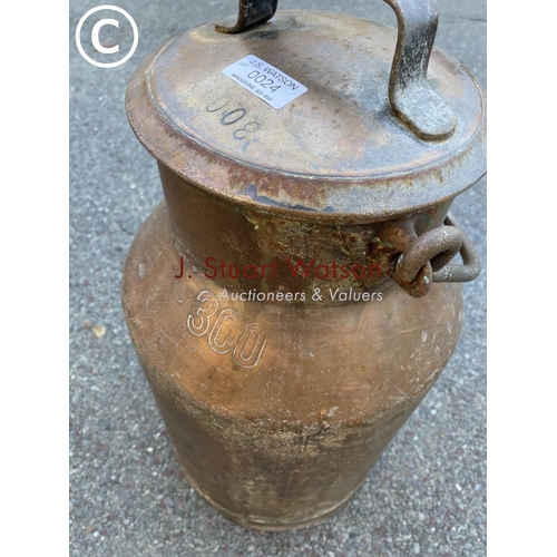 24 - Vintage copper churn