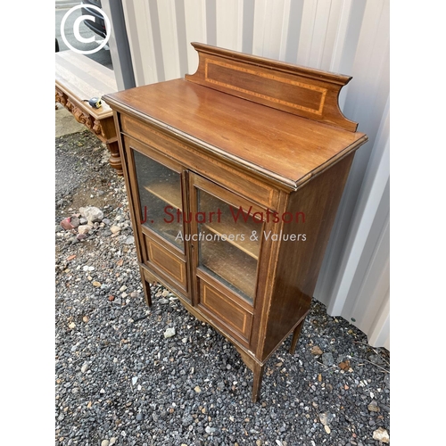 244 - A small inlaid display cabinet