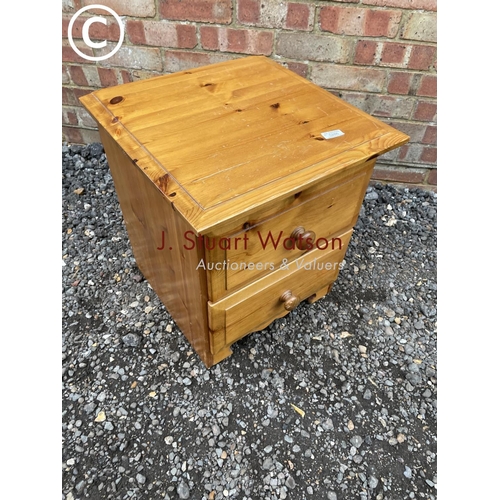 286 - A solid pine bedside