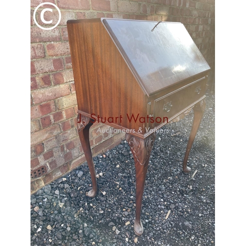 3 - A reproduction mahogany writing bureau