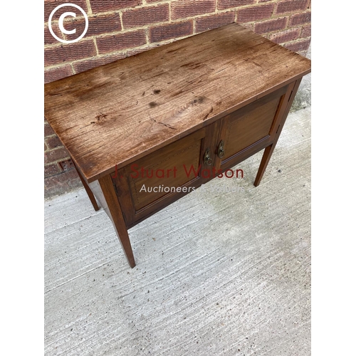 302 - An Edwardian mahogany washstand cupboard