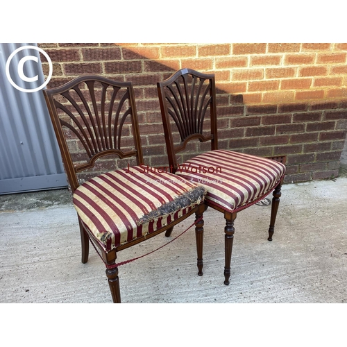 327 - A pair of inlaid chairs