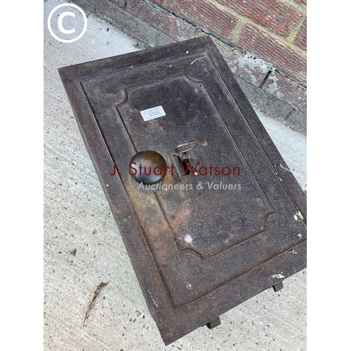 328 - A Georgian iron strong box with original key