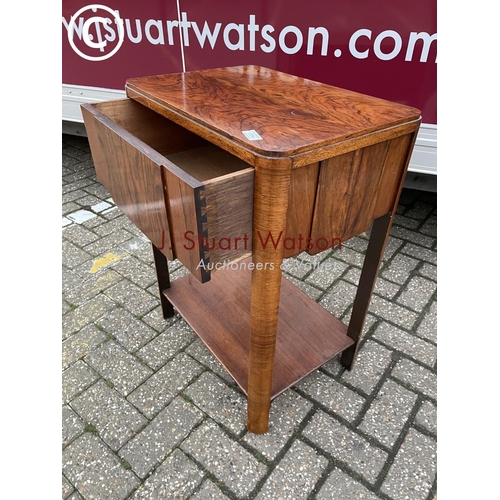 354 - A pan Art Deco single drawer side table