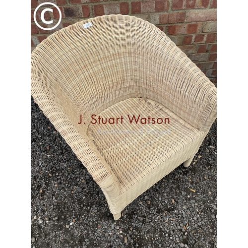 38 - A wicker conservatory chair