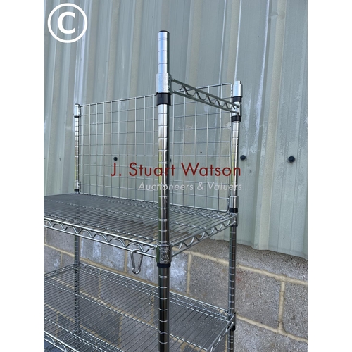 431 - Stainless steel trolley shelving