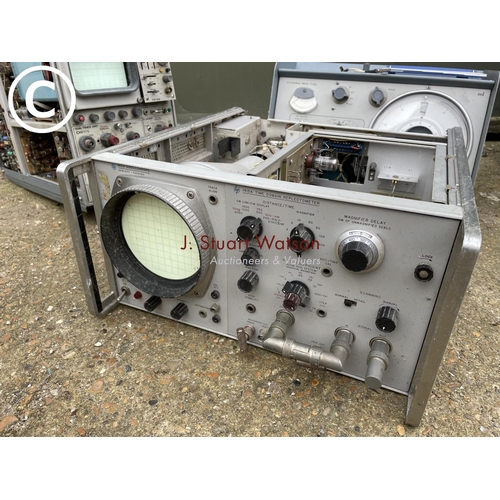 464 - Two Marconi oscilloscope dials together with a hp reflectometer