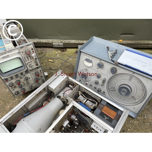 464 - Two Marconi oscilloscope dials together with a hp reflectometer