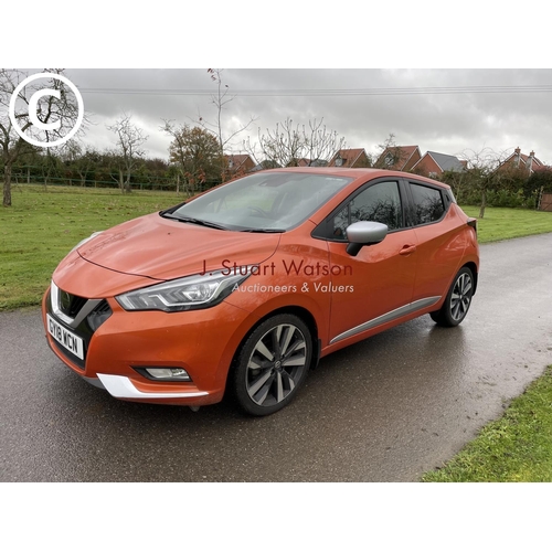 482 - 2018 Nissan Micra Tekna 1.0L Petrol -7263 Miles - MOT 30/05/2022 - Car is fitted with sat nav, rever... 