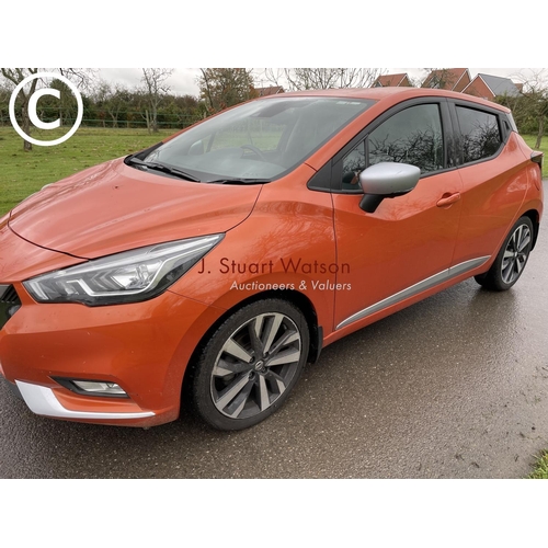 482 - 2018 Nissan Micra Tekna 1.0L Petrol -7263 Miles - MOT 30/05/2022 - Car is fitted with sat nav, rever... 