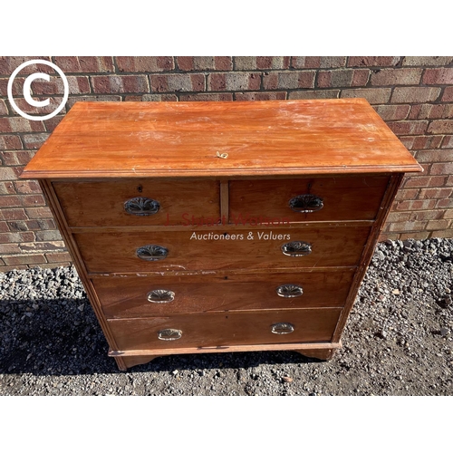 9 - An Edwardian chest of five drawers