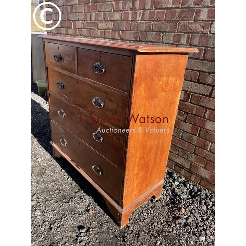 9 - An Edwardian chest of five drawers