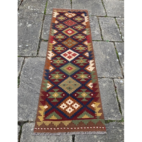 477 - Maimana Kilim Runner 194 x 63 cms