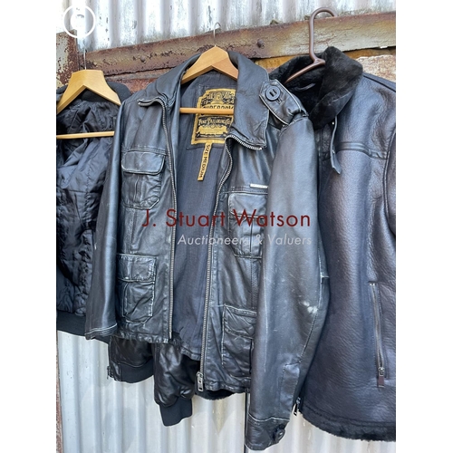 108 - Five leather jackets i