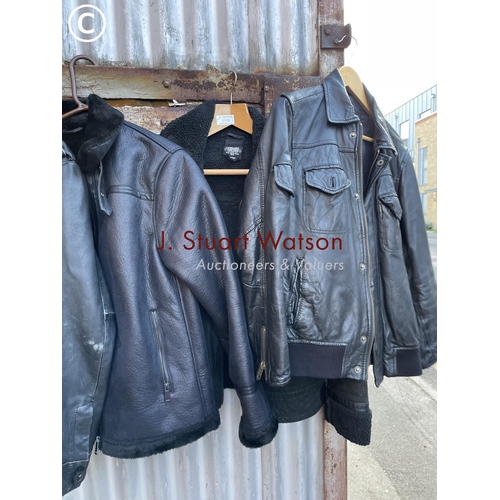 108 - Five leather jackets i