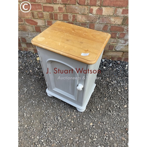 123 - A grey painted pine bedside