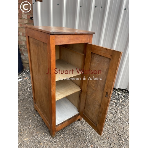 145 - A french pine school cupboard