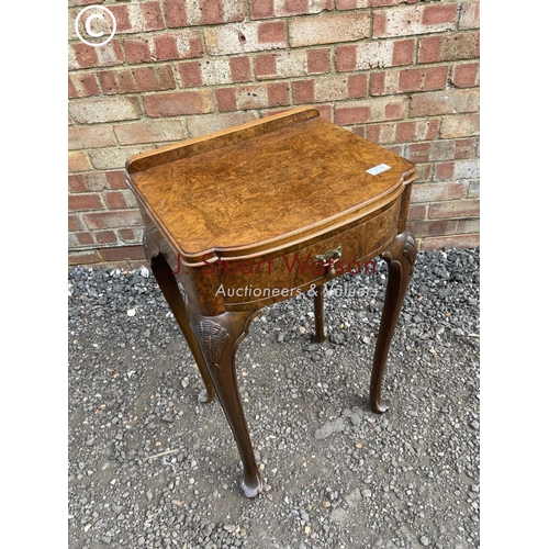 178 - A single drawer walnut bedside