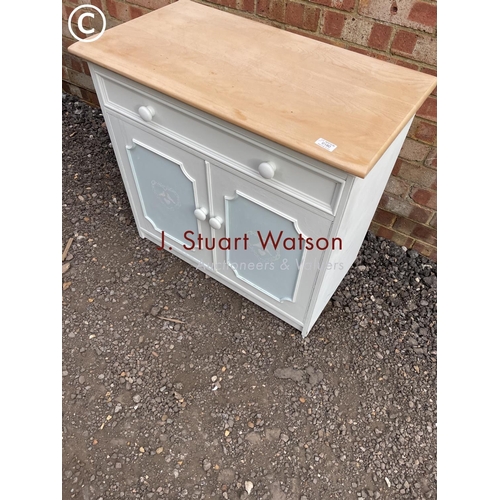 180 - A small painted pine sideboard