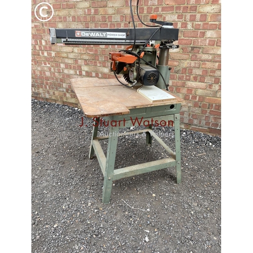 201 - A Dewalt radial arm powershop cross cut saw