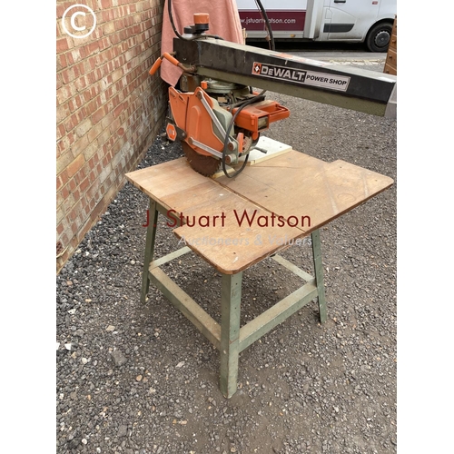 201 - A Dewalt radial arm powershop cross cut saw