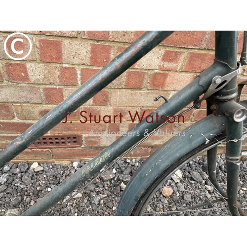 207 - A vintage green Raleigh cycle