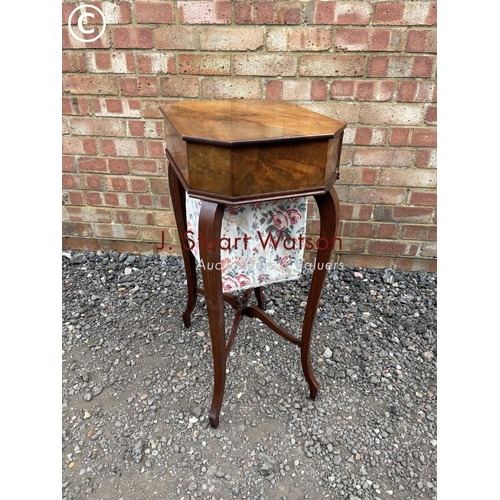 216 - A Victorian mahogany sewing box