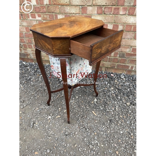 216 - A Victorian mahogany sewing box