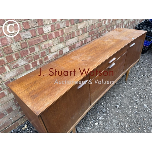 23 - Mid century teak sideboard 184cm long