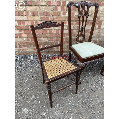 235 - Five assorted mahogany chairs