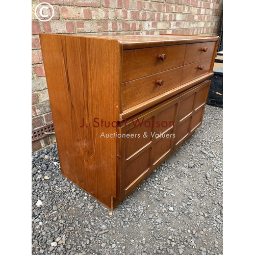 239 - A four drawer Nathan teak sideboard unit