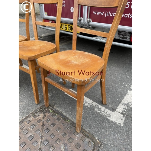 259 - A set of four mid century kitchen chairs