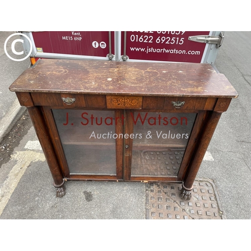 271 - A Victorian mahogany glazed two door cabinet