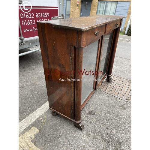 271 - A Victorian mahogany glazed two door cabinet