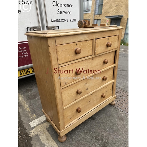 276 - An  antique pine chest of drawers for repair and restoration