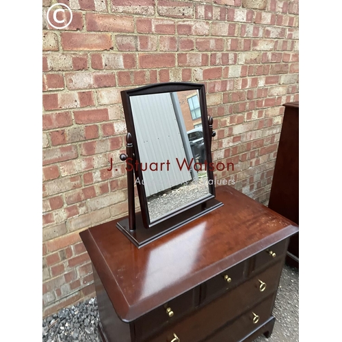 296 - A Stag chest of five drawers with swing mirror