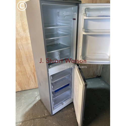 314 - A silver coloured hotpoint fridge freezer