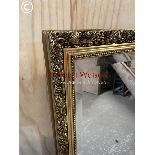 380 - A large gold gilt mirror 70x100