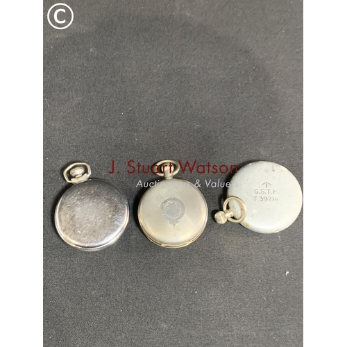 655 - 1st WW pocket watch, Silver Watch and one other