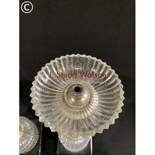 624 - Pair of glass lamp bases