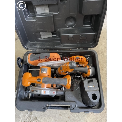 201 - A worx cordless electric tool kit in trolley case